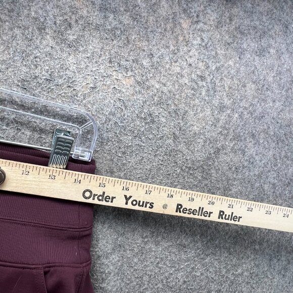 Athleta Skyline Pants Women Medium Burgundy Stretch Jogger Athletic Knit Tapered - Picture 3 of 10